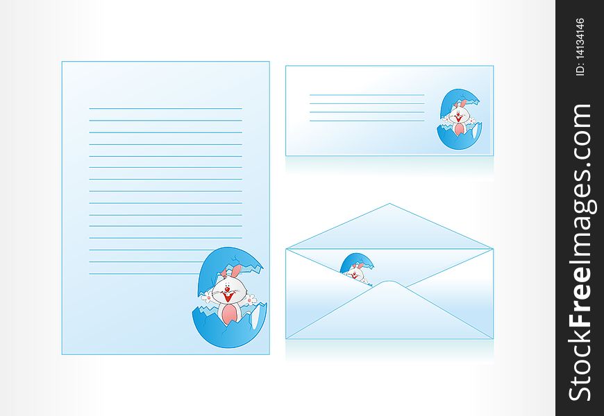 Illustration Of Envelop, Postcard