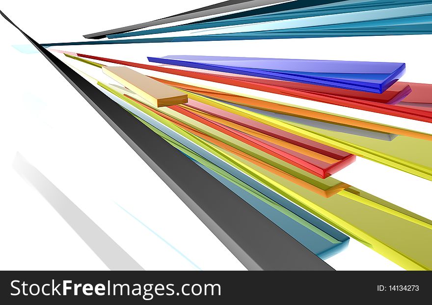 Abstract ribbons background illustraion design