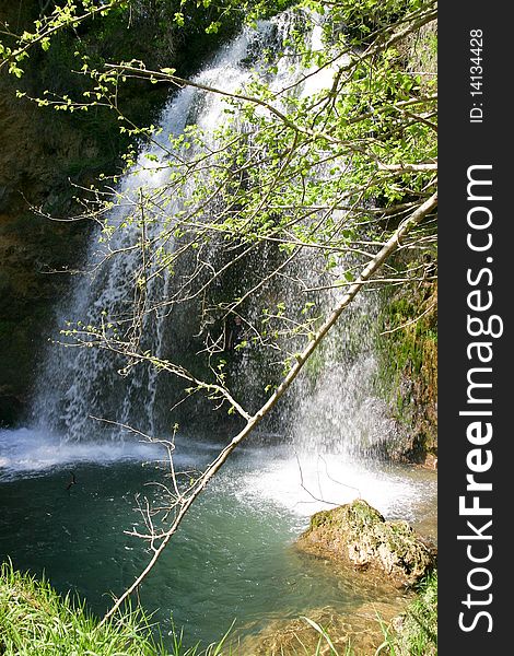 Lisine waterfall, Serbian nature, central Serbia