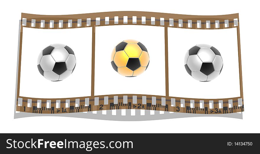 Film With 3d Soccer Balls