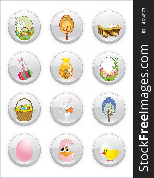 Set Of Easter Icons