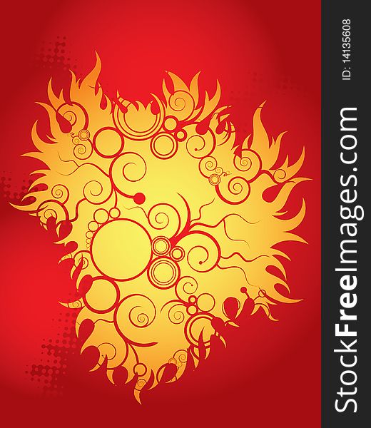 Abstract color fire flames background. Abstract color fire flames background