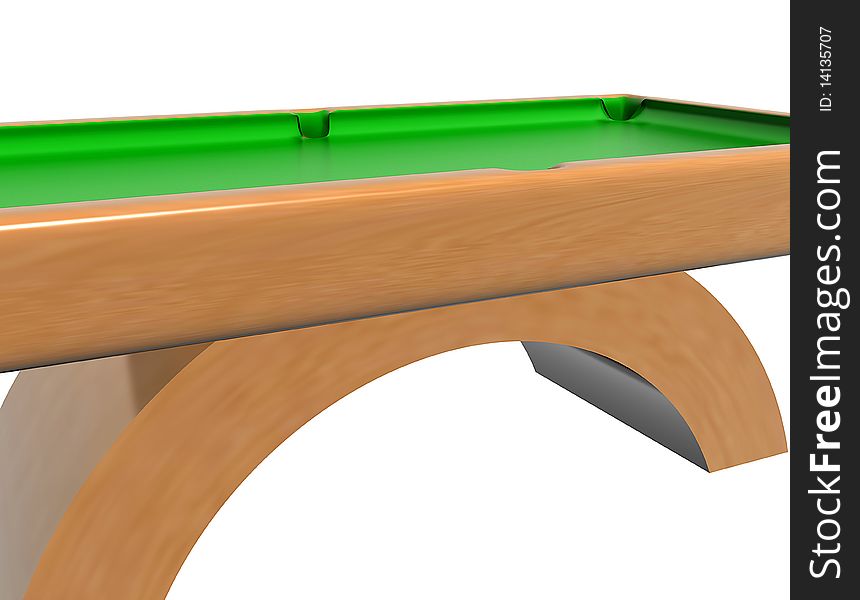 Wood table for playing pool or snooker. Wood table for playing pool or snooker