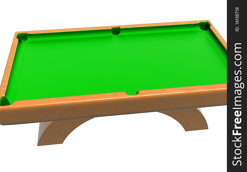 Wood table for playing pool or snooker. Wood table for playing pool or snooker
