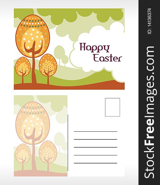 Natural Pattern Easter Pot Card