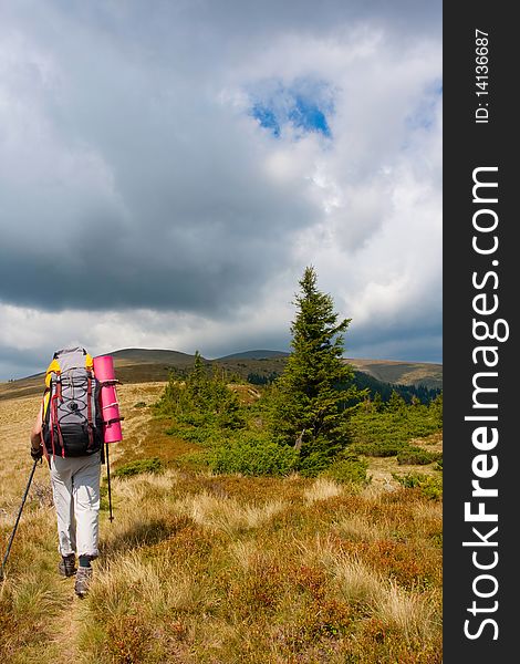 Hiking in the Carpathian mountains