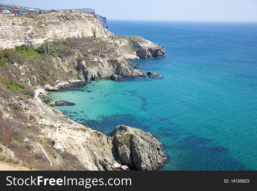 Steep slope on the southern shore of the Black Sea