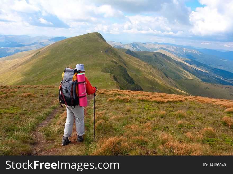 Hiking in the Carpathian mountains
