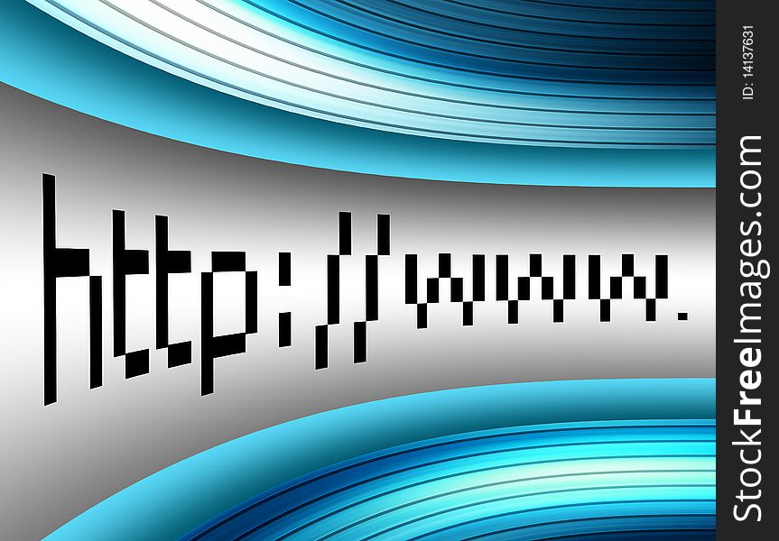 Internet address on blue dynamic surface, Internet background. Internet address on blue dynamic surface, Internet background.