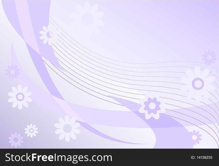 Purple abstract background with randomly scattered flowers. Purple abstract background with randomly scattered flowers