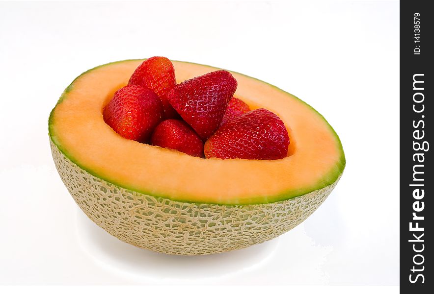 Cantaloupe and berries