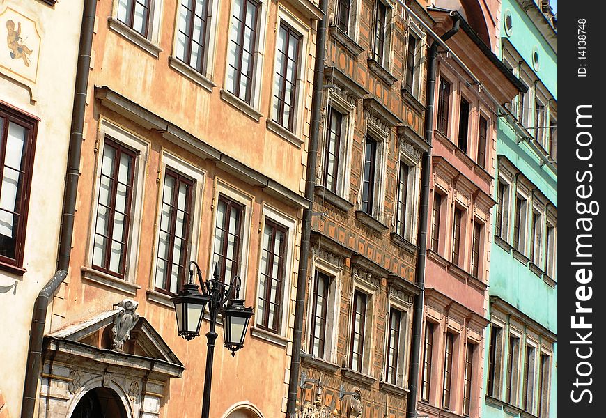 Classic buildings in Warsaw, Poland. Classic buildings in Warsaw, Poland