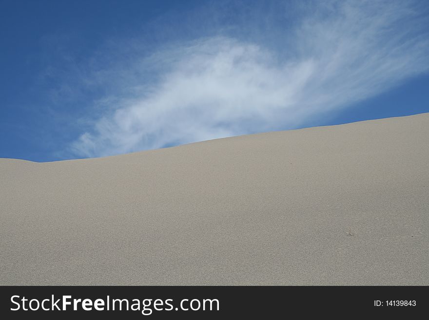 Landscape of a sand dune at Bruneau Dunes State Park in southwestern Idaho. Landscape of a sand dune at Bruneau Dunes State Park in southwestern Idaho.