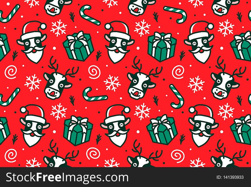 christmas pattern seamless background