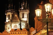 Gothic Church At Night Stock Photo Gothic Church At Night Stock Photo