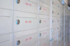 Row Of Letter Boxes Royalty Free Stock Image