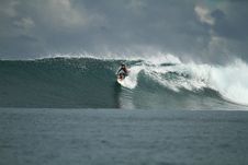 Surfer On Wave, Mentawai Islands, Indonesia Royalty Free Stock Images Surfer On Wave, Mentawai Islands, Indonesia Royalty Free Stock Images