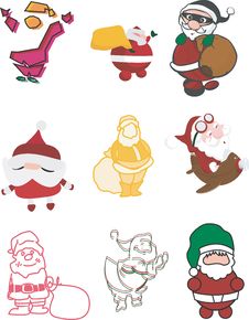 Santa Claus Illustrations Royalty Free Stock Images