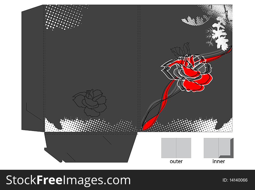 Decorative map with flowers. Universal template for greeting card, web page, background