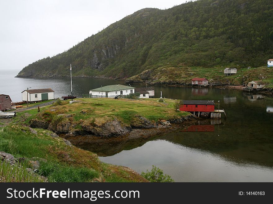 Tranquil scene of a fishing village. Tranquil scene of a fishing village