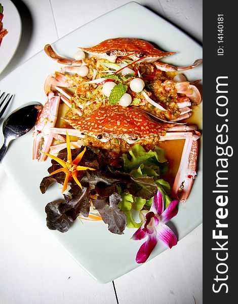 Food made from crab in thailand. Food made from crab in thailand.