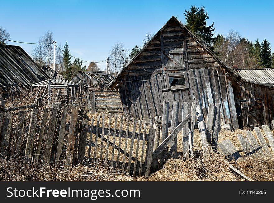 Old abandoned hut at the deserted village. Old abandoned hut at the deserted village.