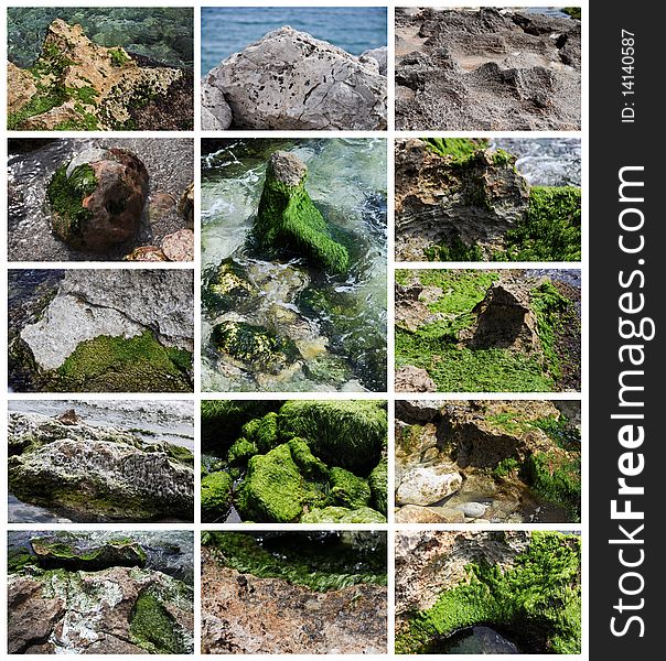 Rocky shore of the Mediterranean Sea in Mallorca