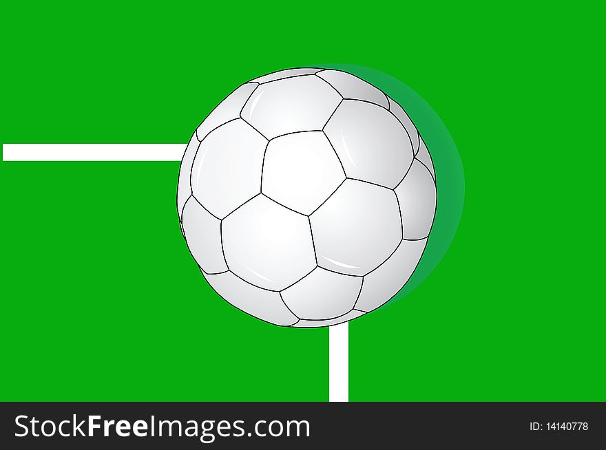 ball on a goalmouth line