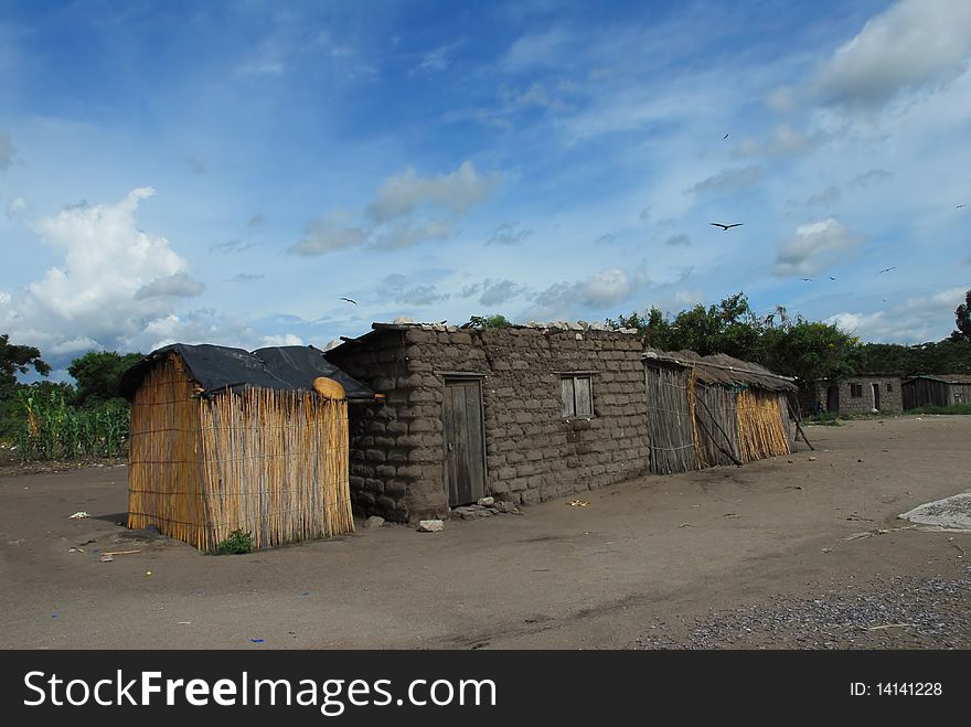 Village of fishermen in Tanzania. Village of fishermen in Tanzania