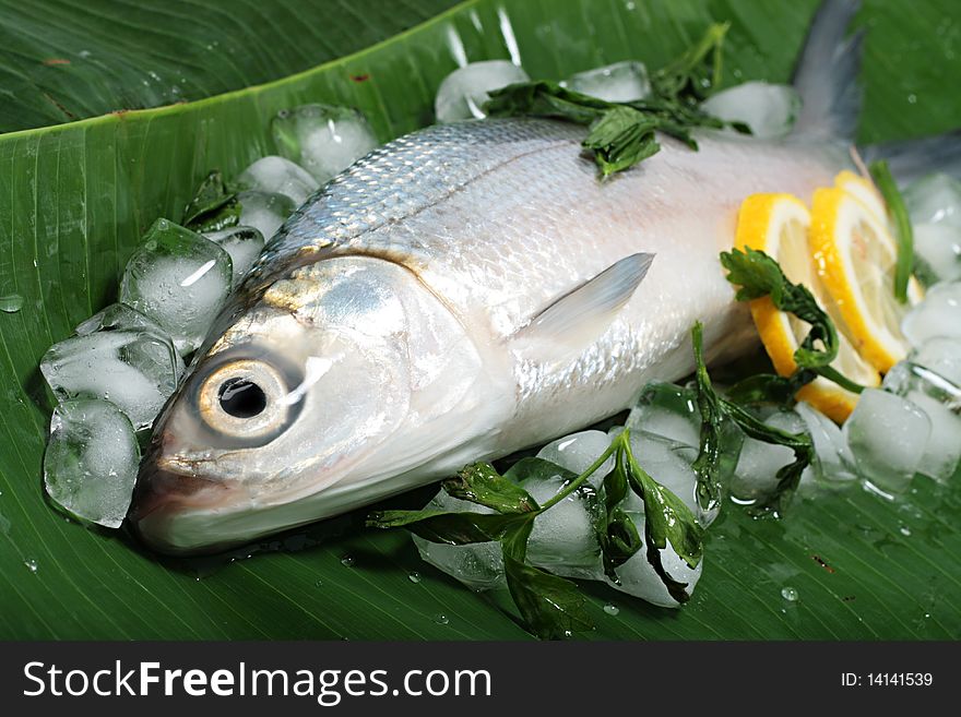 Fresh Sea Bass on Banana Leaf