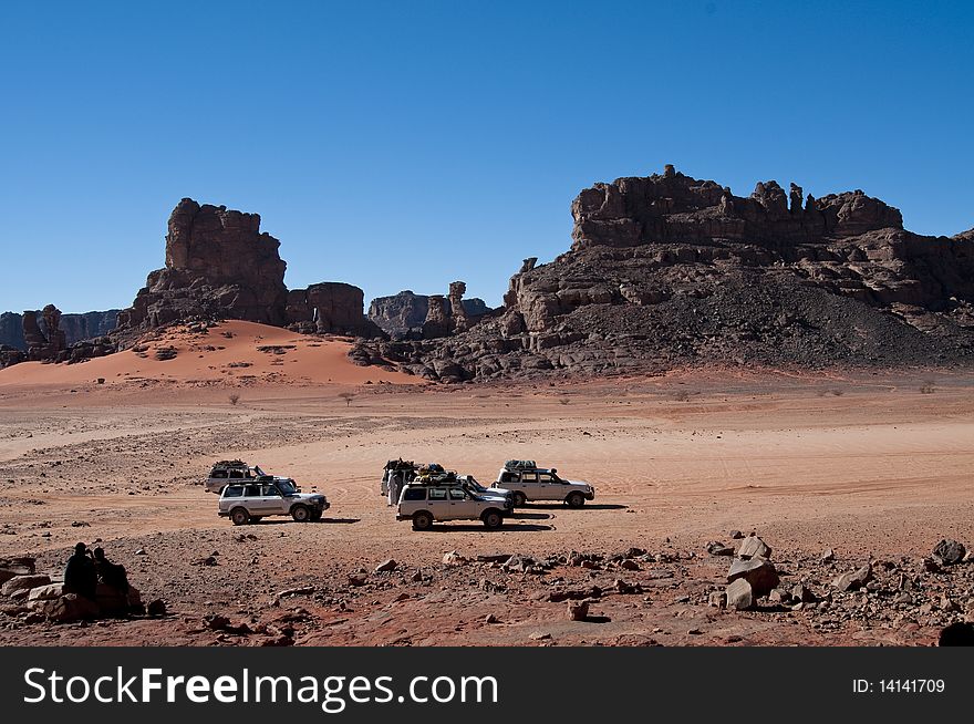 Strange mountain in Sahara desert. Strange mountain in Sahara desert