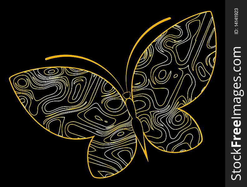 Abstract Butterfly. Beautiful abstract illustration.