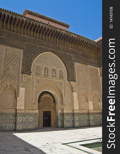 Former Islamic college, the Ben Youssef Madrasa,. Former Islamic college, the Ben Youssef Madrasa,