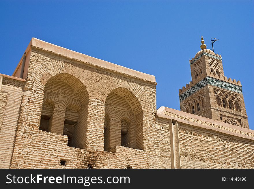 Koutoubia, the largest mosque in Marrakech, Morocco. Koutoubia, the largest mosque in Marrakech, Morocco