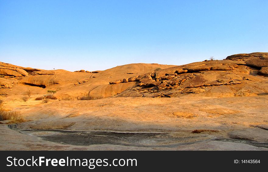 Rocky landscape in Erongo Mountains, Namibia