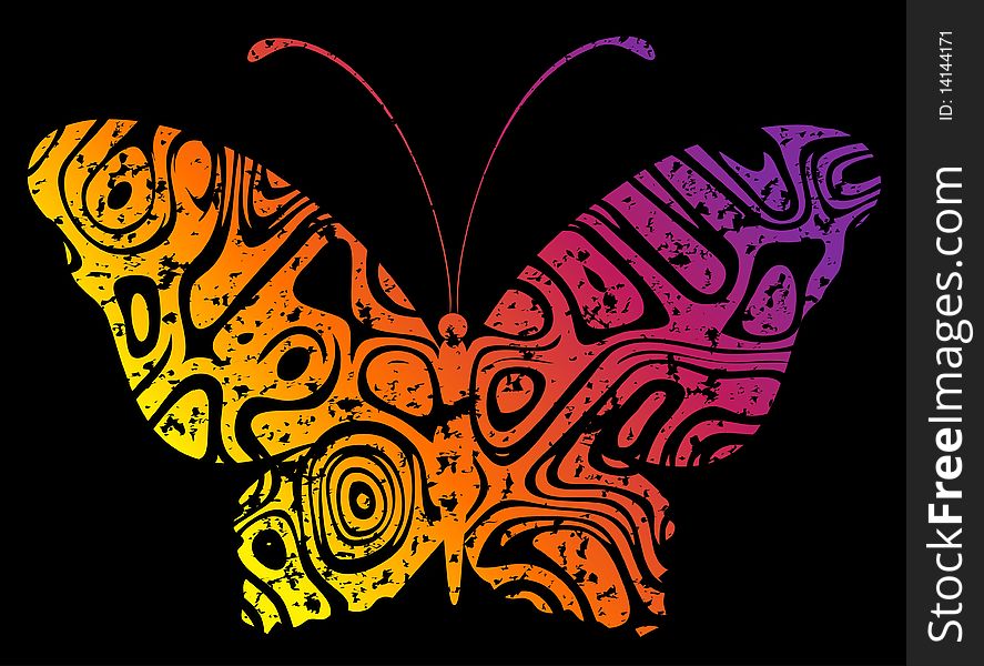 Abstract Butterfly. Beautiful illustration for a design