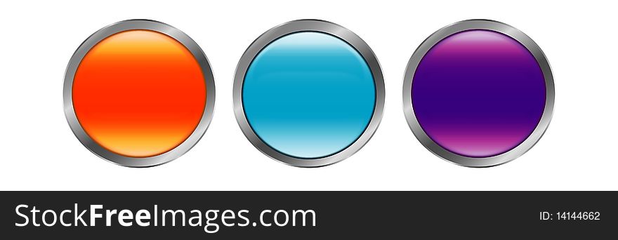 Modern button set of icons