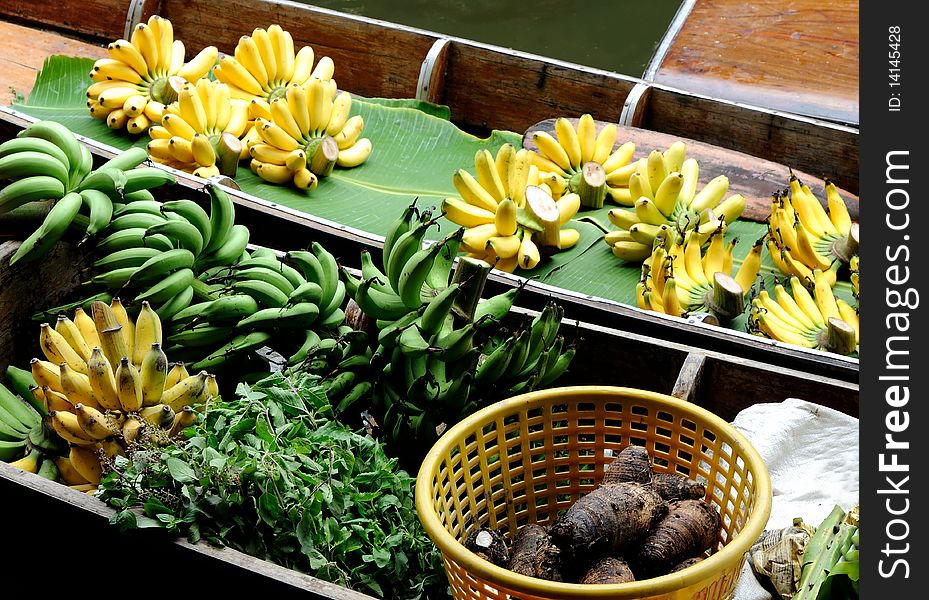 Exotic fruits for sale on floating market