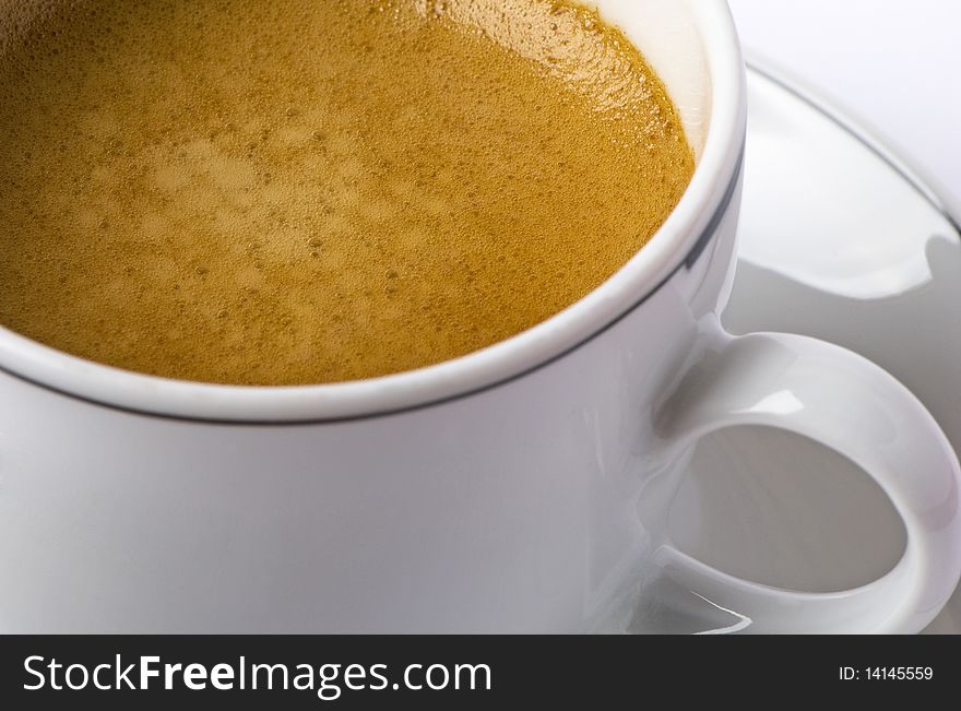 Closeup of a delicious cup of coffee