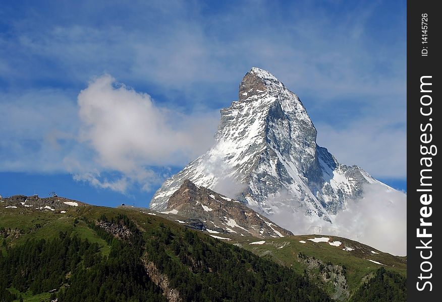 Matterhorn with clouds