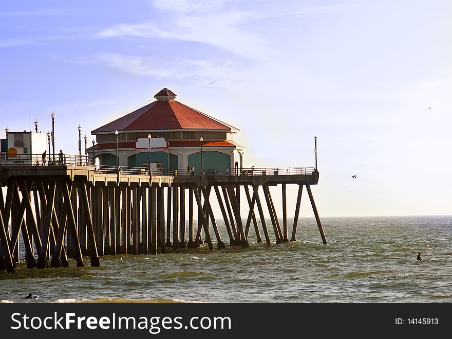 The pier at huntington beach, california. The pier at huntington beach, california