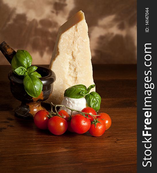 Ricotta  With Basil And Tomatoes