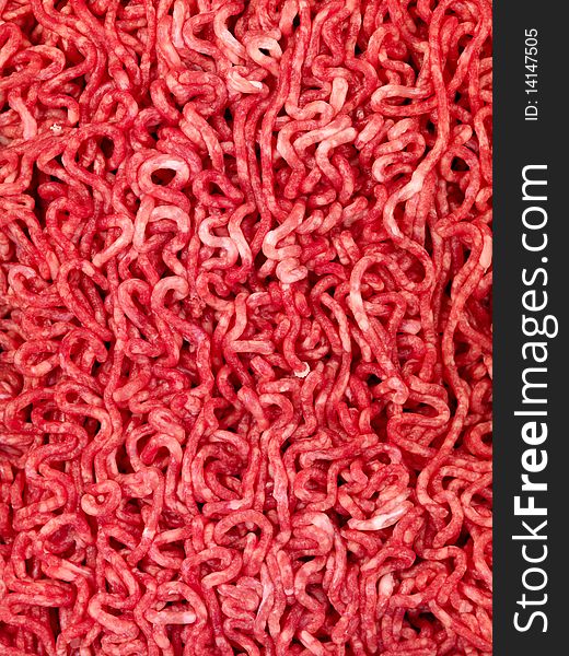 Raw fresh minced ground beef up close. Raw fresh minced ground beef up close