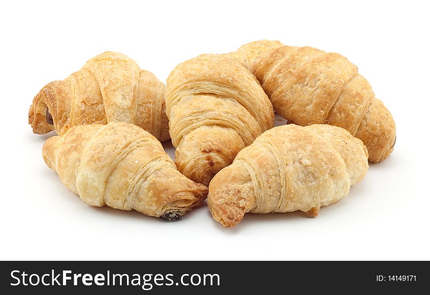 Croissants, isolated on white background