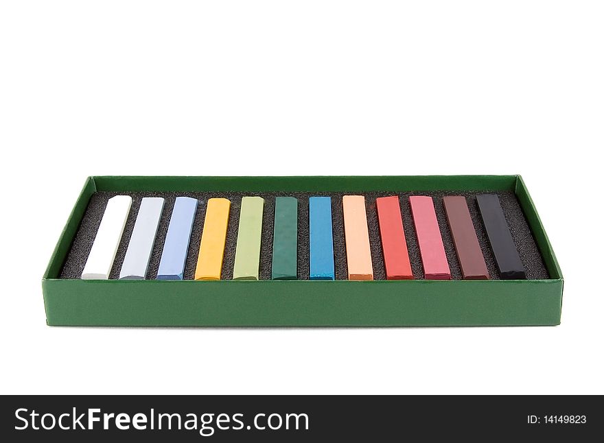 Set of pastels in various tones. Set of pastels in various tones