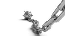 The Steel Chain Royalty Free Stock Photography The Steel Chain Royalty Free Stock Photography