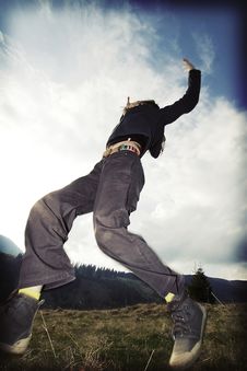 Woman With Sneakers Jumping Stock Image Woman With Sneakers Jumping Stock Image