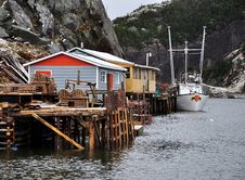 Fishing Wharf In Fjord Stock Image