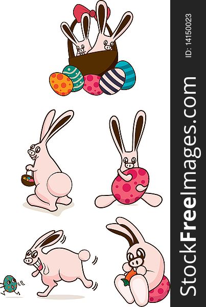 Cute and cuddly pink bunnies for Easter!. Cute and cuddly pink bunnies for Easter!