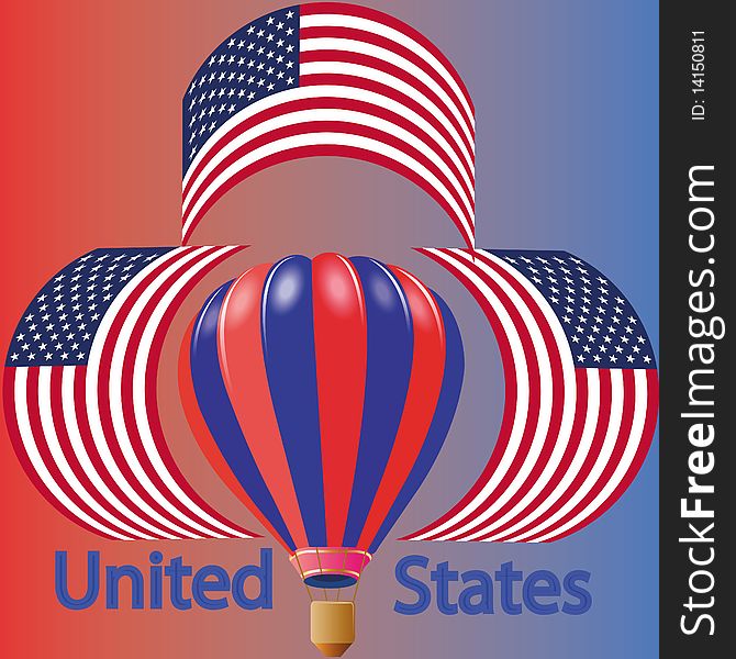 Illustration for USA. Day of independence.vector